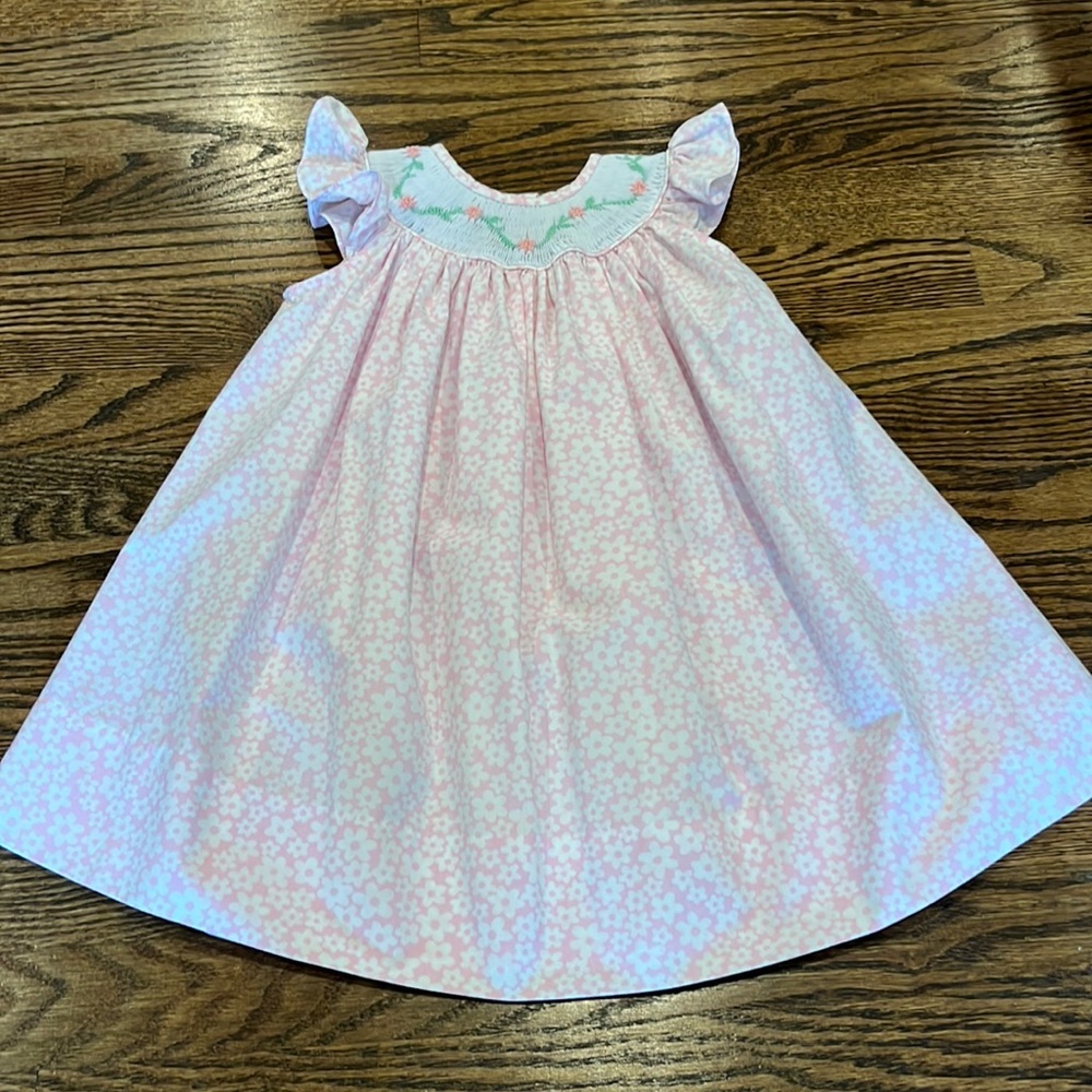 Bailey Boys Pink floral dress, size 18M